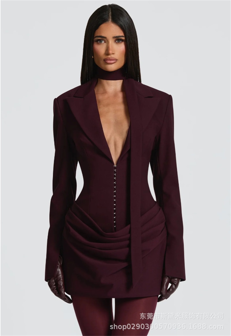 Formal Wear Gowns For Women - Lange Sjaal Vrouwen Pak 1-delige Blazer