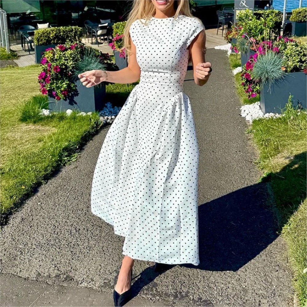 Women Formal Office Wear Tops - Zomer Gedrukt Polka Dot Dames Korte
