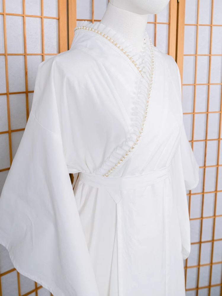 Japanese Women Formal Wear - Kant getrimde kimono ondergoed witte kleur