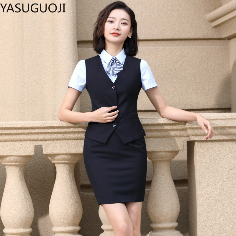 Women Formal Wear Vest - Yasuguoji Elegante Mode Vrouwen Vest Werkkleding