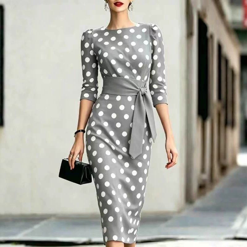 Elegante zwart-witte polkadot  - Women Formal Office Wear Tops recensie en prijs