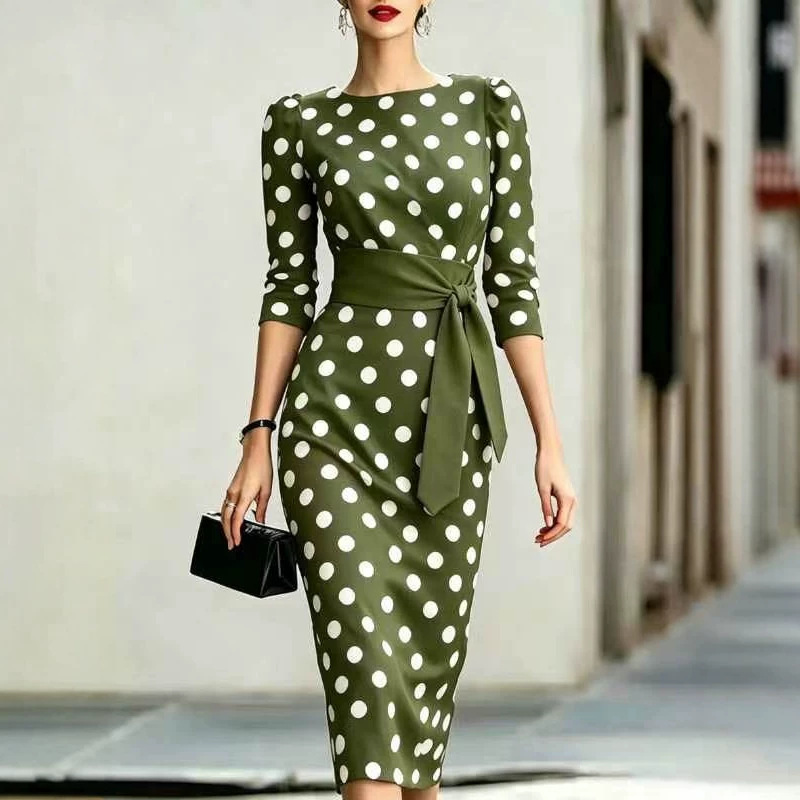 Elegante zwart-witte polkadot  - Women Formal Office Wear Tops recensie en prijs