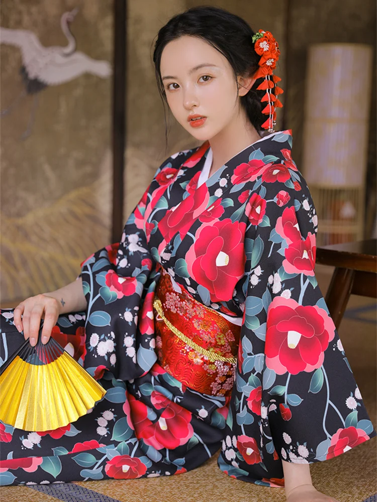 Vintage stijl dames bloemenpri - Japanese Women Formal Wear recensie en prijs