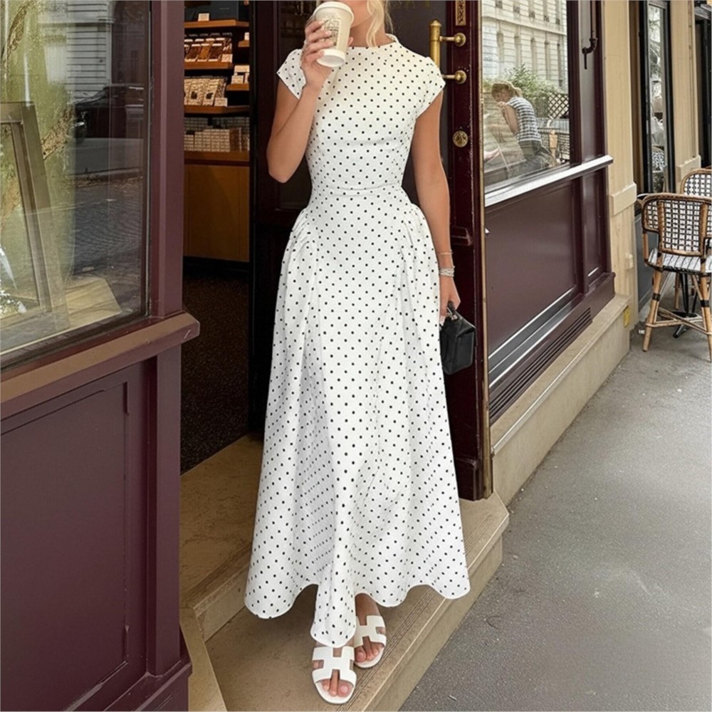 Zomer Gedrukt Polka Dot Dames  - Women Formal Office Wear Tops recensie en prijs