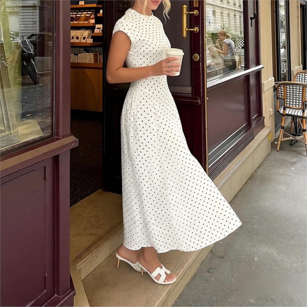 Zomer Gedrukt Polka Dot Dames  - Women Formal Office Wear Tops recensie en prijs