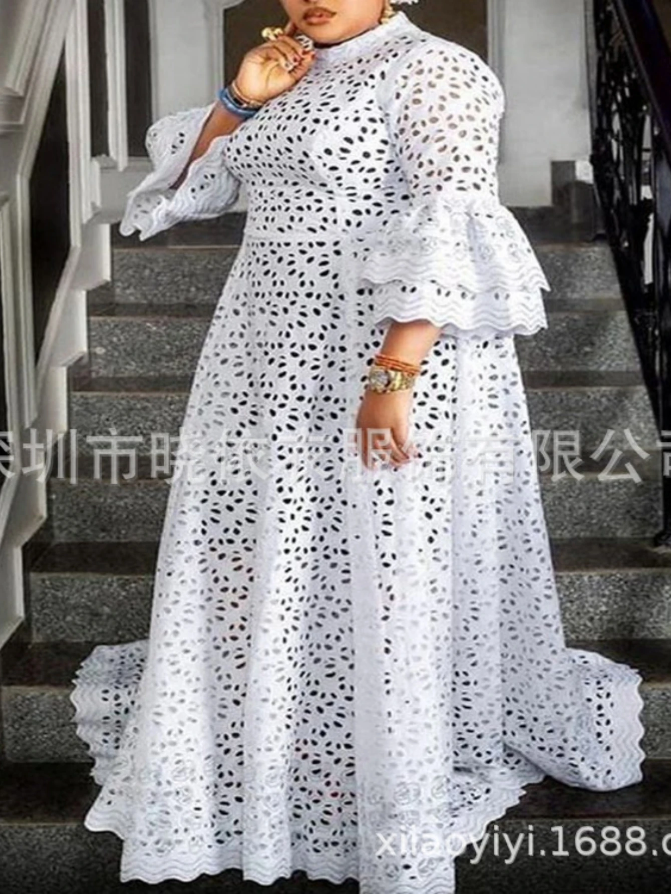 Witte jurk vrouwen flare mouw  - Formal Wear Gowns For Women recensie en prijs