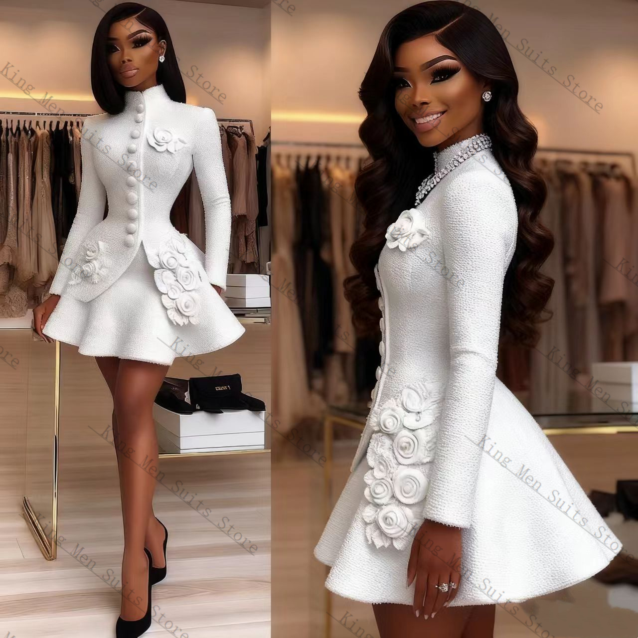Luxe Witte Vrouwen Pak Set 2 S - Women'S Formal Wear For A Wedding recensie en prijs
