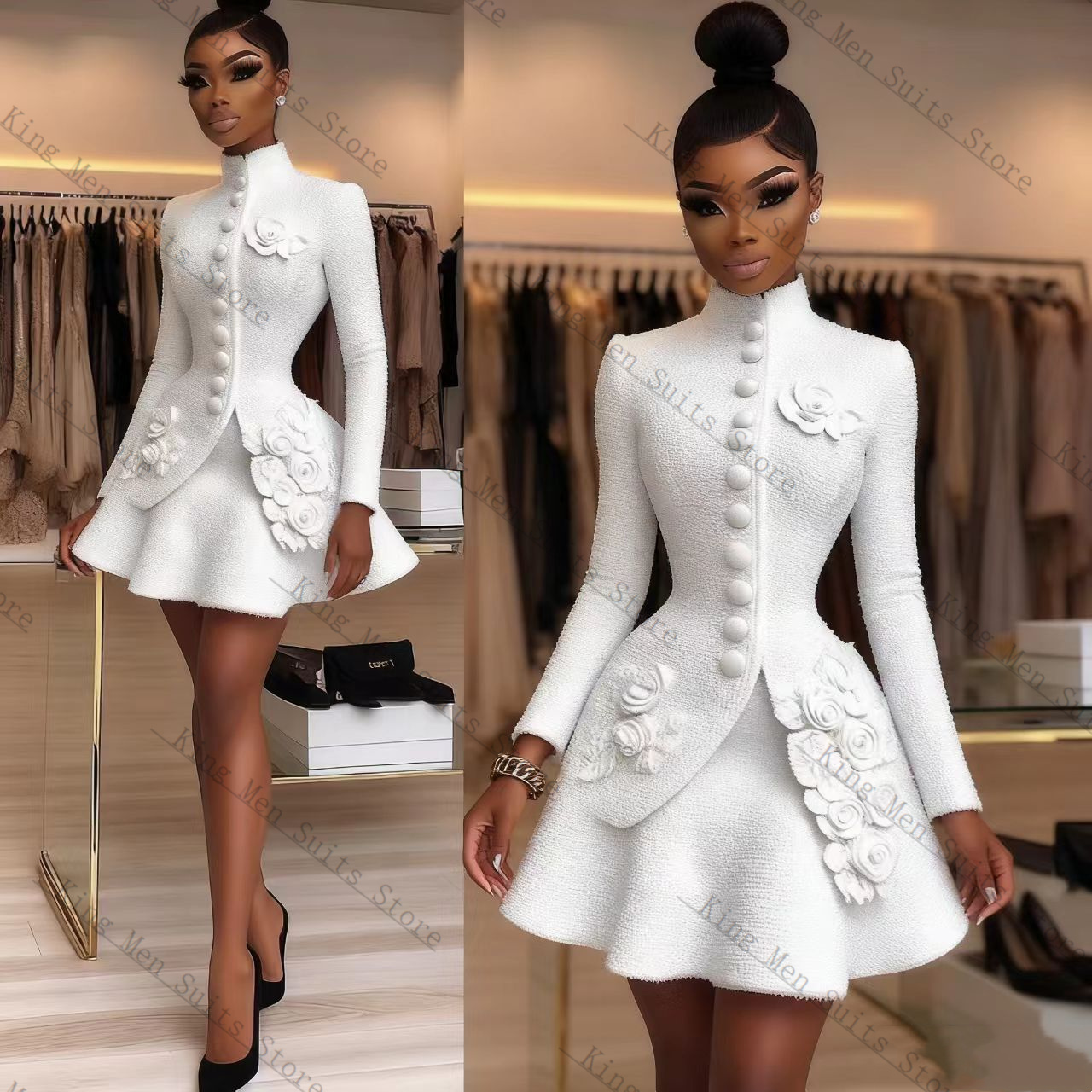 Luxe Witte Vrouwen Pak Set 2 S - Women'S Formal Wear For A Wedding recensie en prijs