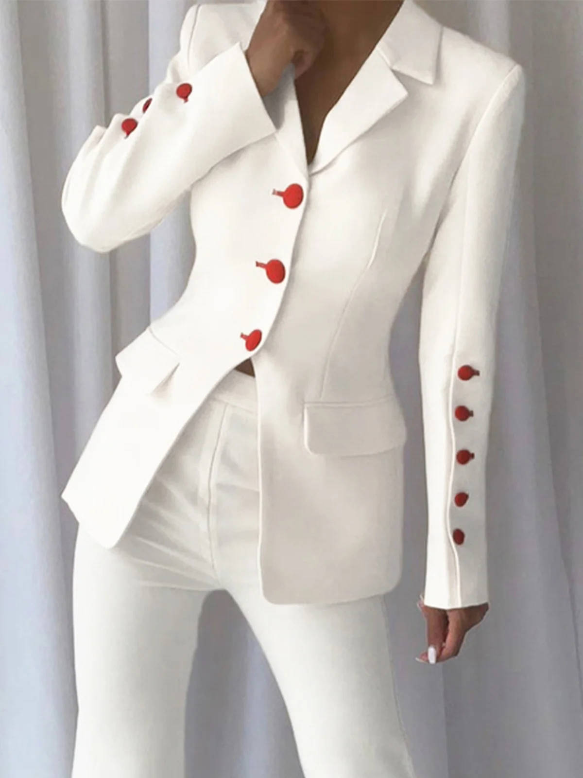 Rood-wit dameskantoorpakken, e - Women Formal Wear Blazers recensie en prijs