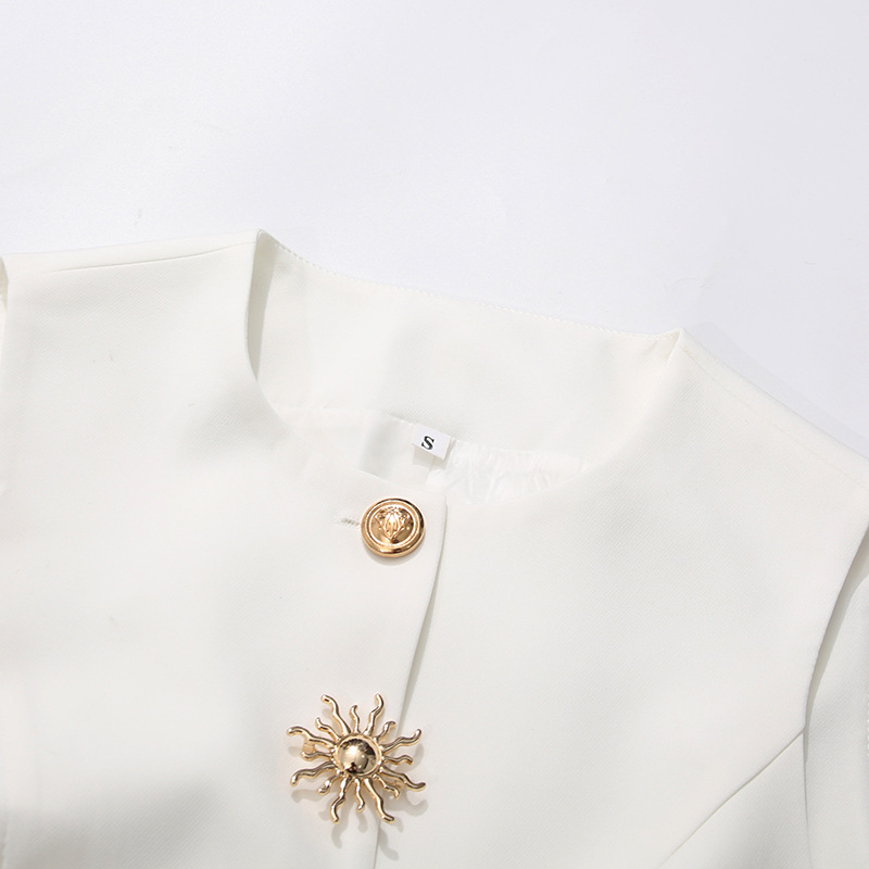 Wit O-hals vest Gouden special - Women Formal Wear Vest recensie en prijs