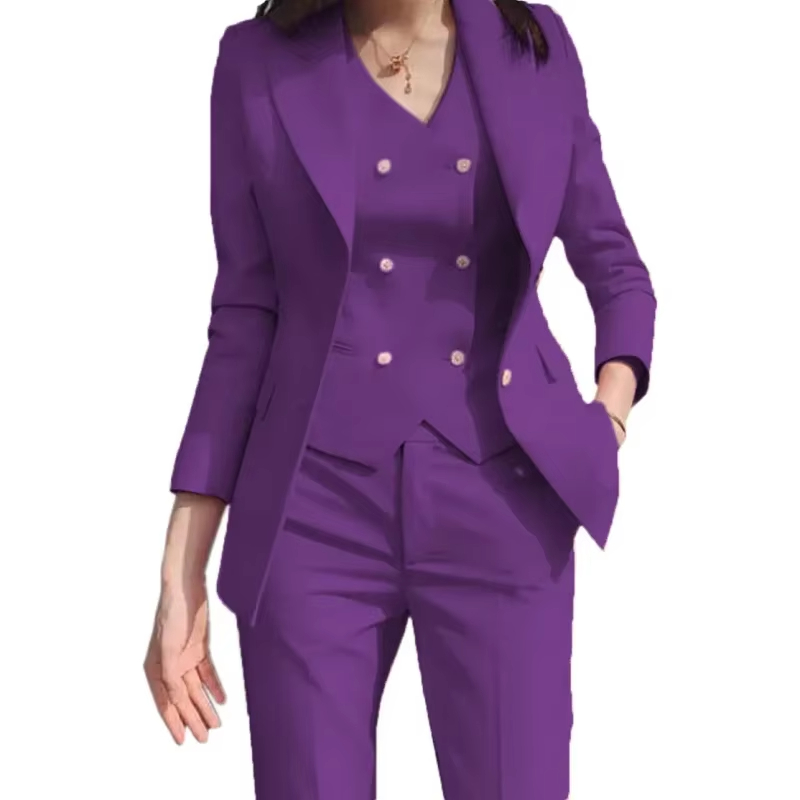 Mode Luxe Roze Damespak 3-deli - Women Formal Wear Vest recensie en prijs