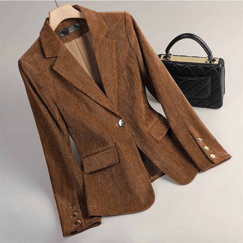 Geelgouden fluwelen blazer Dam - Women Formal Wear Blazers recensie en prijs
