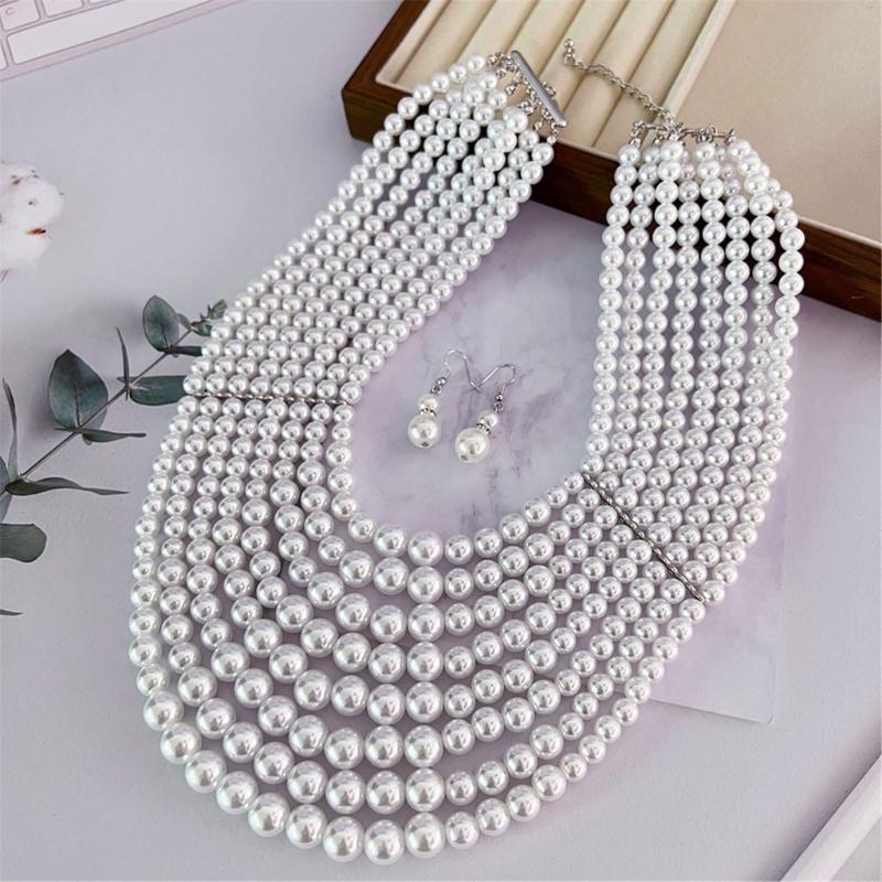 Verfijnde meerlaagse nepparels - Formal Wear Jewelry For Women recensie en prijs