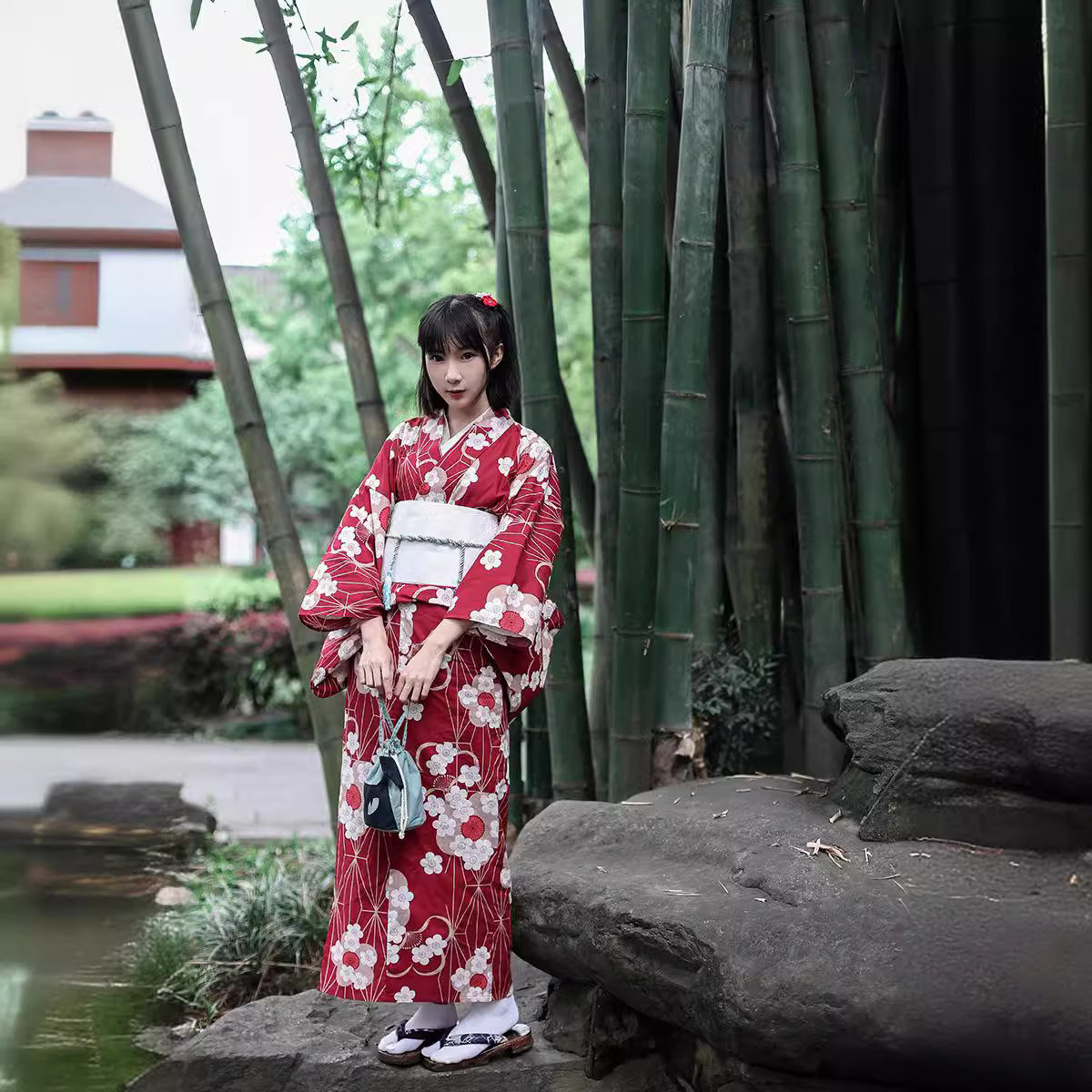 Rode Japanse Yukata Kimono Vro - Japanese Women Formal Wear recensie en prijs