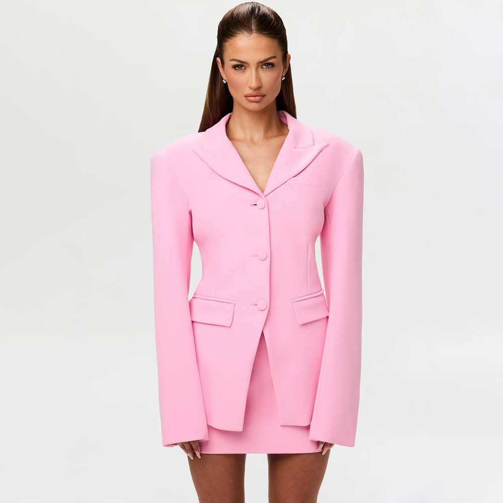 Levendige roze dames 2-delige  - Women Formal Wear With Skirt recensie en prijs
