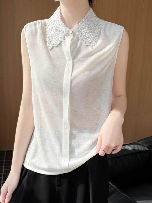 Kant-trim mouwloos gebreid shi - Women Formal Wear Vest recensie en prijs